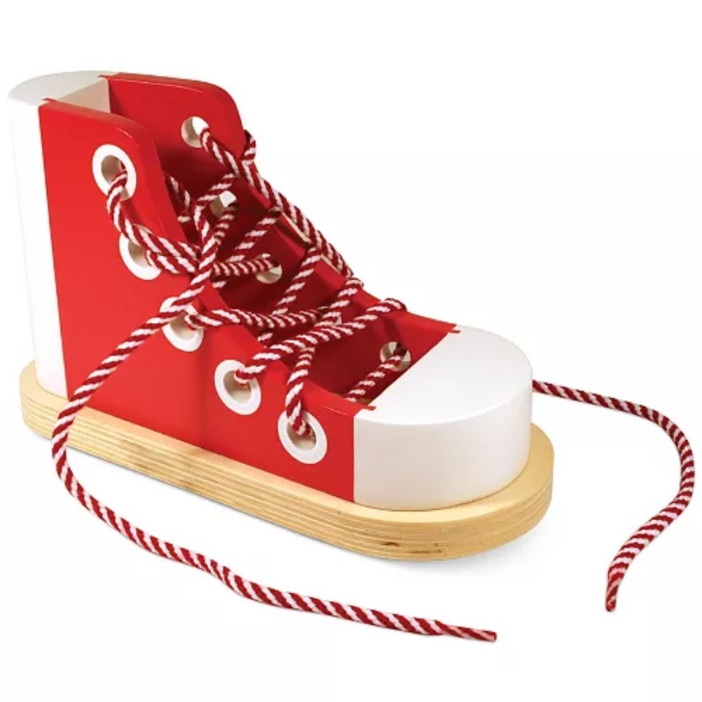 Melissa & Doug Wooden Lacing Shoe